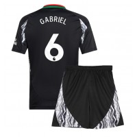 Arsenal Gabriel Magalhaes #6 Bortedraktsett Barn 2024-25 Kortermet (+ Korte bukser)